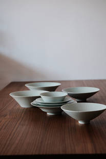 無人问津 中式宋风传统湖田窑影青 高温瓷餐具 全部半手工系列纯