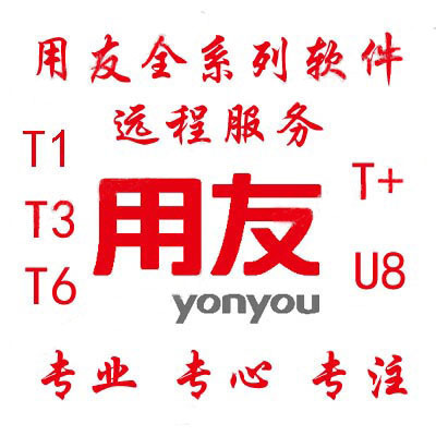用友普及标准T3T6U8财务软件远程维护技术服务安装培训