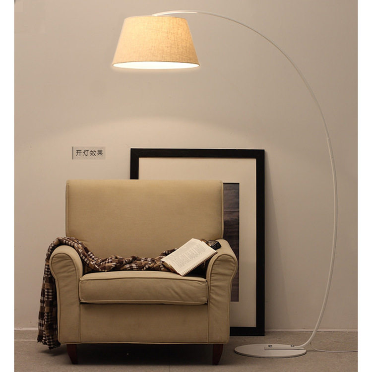 落地灯客厅简约现代书房创意时尚落地台灯钓鱼灯立式北欧麻将灯具