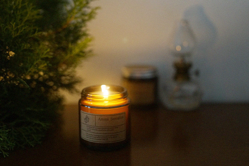 朴房 敲好闻的味道 香薰蜡烛大豆蜡玻璃杯无烟香氛 火柴圣诞礼物