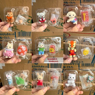 正品日本森贝儿家族过家家玩具静态植绒公仔玩偶小号宝宝8