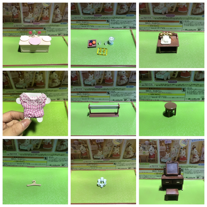 正品全新日本森贝儿家族过家家玩具公仔动物玩偶迷你摆件M