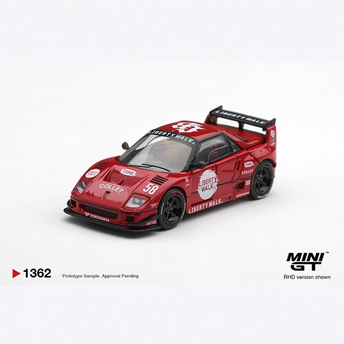 MINIGT 1:64 马自达Mazda AZ-1 LB改装法拉利F40 合金车模型 1362