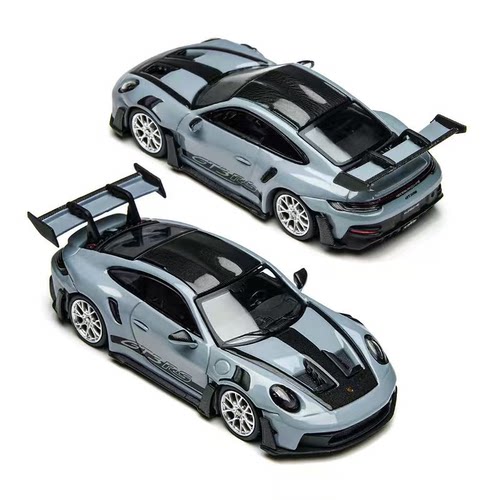 TM 1:64  保时捷992 GT3 RS 超跑车 极地灰 仿真合金汽车模型收藏
