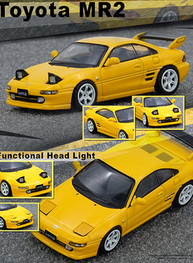 INNO 1:64 丰田Toyota MR2 SW20 黄 IN64-MR2-YL仿真合金汽车模型