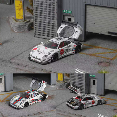SM 1:64 法拉利跃马F40 LB-Works宽体改装 后盖可开 合金汽车模型
