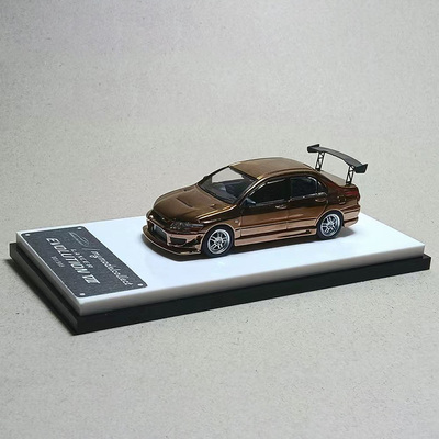 MC 1:64 三菱蓝瑟Lancer四门Evolution EVO VII第7代电镀铜车模型