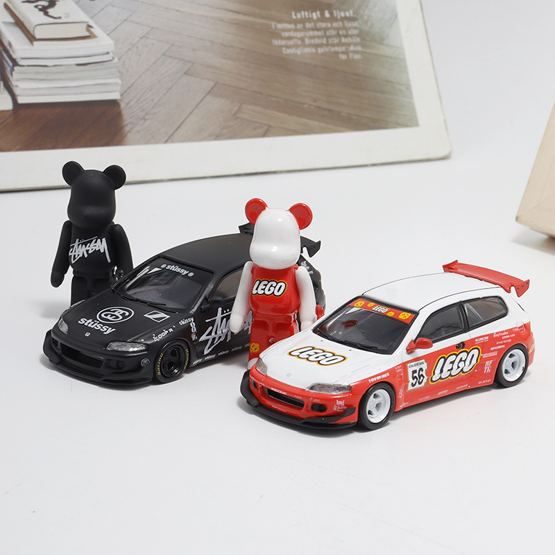 Fuji富士1:64本田思域Pandem Civic EG6第5代Mk5火箭兔合金车模型