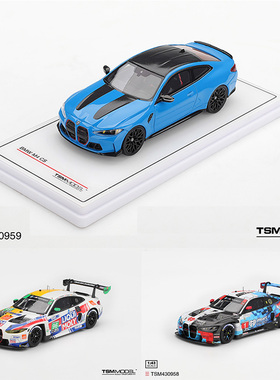 TSM 1:43 宝马M4 GT3 EVO #1 #96 CS 树脂 仿真合金汽车模型收藏