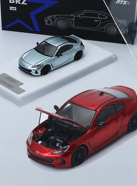 ATS 1:64 斯巴鲁 BRZ 金属蓝 白色 礼品盒包装 仿真合金汽车模型