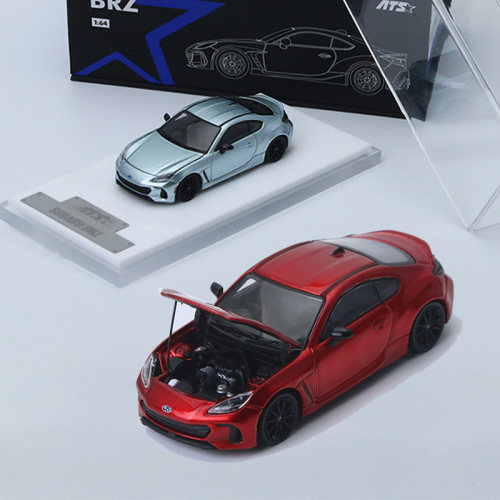 ATS 1:64 斯巴鲁 BRZ 金属蓝 白色 礼品盒包装 仿真合金汽车模型