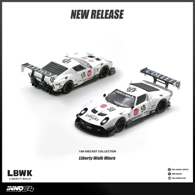 INNO 1:64 兰博基尼Miura GT LBWK宽体改装 仿真合金汽车模型收藏
