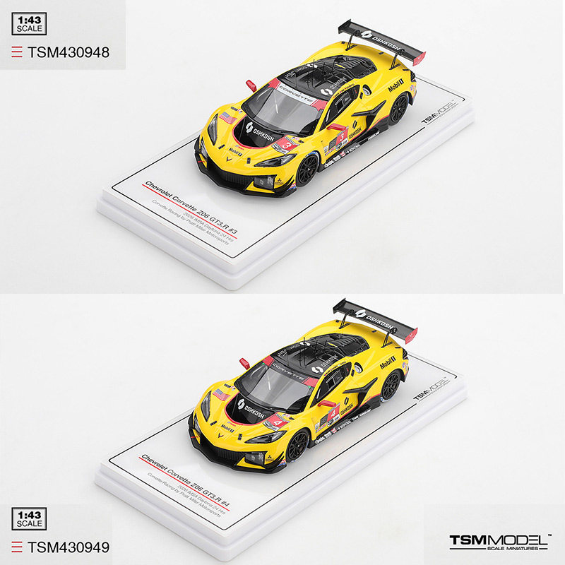 TSM 1:43 雪佛兰Chevrolet Corvette Z06 GT3.R #4 #3 树脂车模型