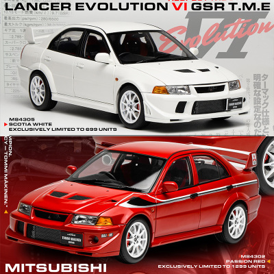 MH 1:18 三菱Lancer Evolution VI EVO 6.5 仿真合金汽车模型收藏