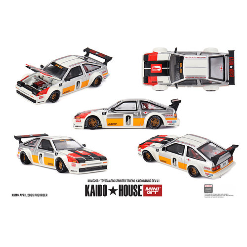 Kaido House x MINIGT 1:64 丰田AE86 Sprinter Trueno车模型 268
