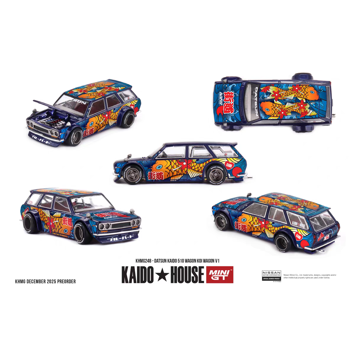 Kaido House + MINIGT 1:64达特桑KAIDO 510旅行车合金车模型 248