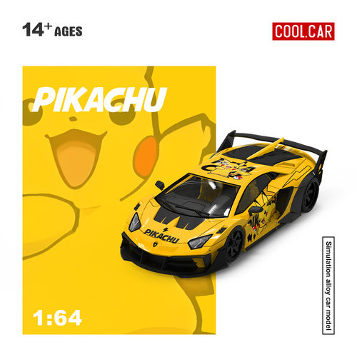 Cool Car  CC 1:64 兰博基尼 GTEVO 皮卡丘 涂装仿真合金汽车模型