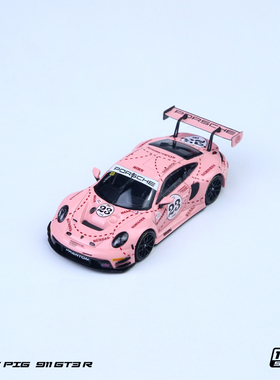 SR 1:64 保时捷 911 GT3 R 粉猪涂装 STAR RACE 仿真合金汽车模型
