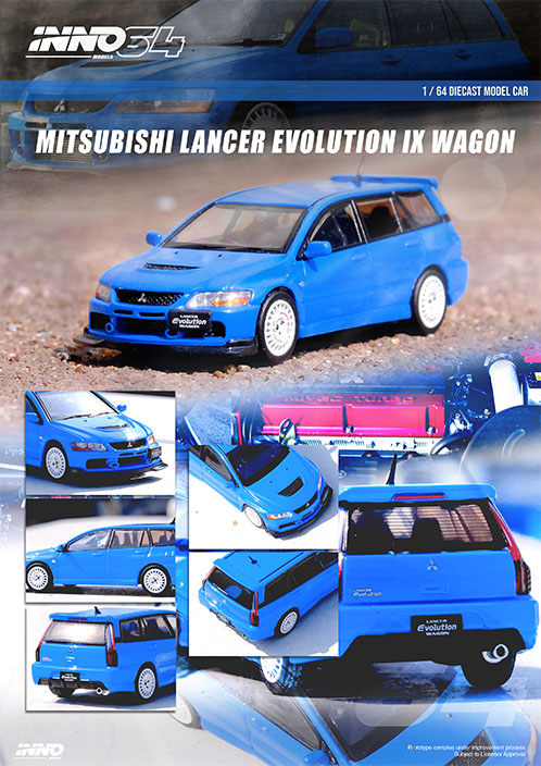 INNO 1:64 三菱MITSUBISHI Lancer Evolution 9 仿真合金汽车模型 模玩/动漫/周边/娃圈三坑/桌游 火车/摩托/汽车模型 原图主图