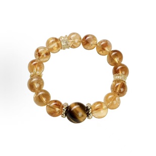 【金霸大综合】天然黄塔晶金虎眼黄水晶手链招财旺财暴富土系手串