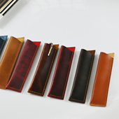 头层疯马牛皮笔袋单笔笔套手工真皮皮具创意礼品批发欧式 复古单笔