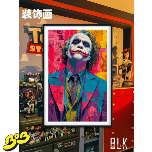 【BOB2】现货 巴洛克 炫彩小丑 哥谭市蝙蝠侠DC黑暗骑士 装饰画