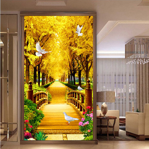 黄金满地客厅十字绣简约现代