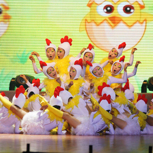 儿童小鸡也疯狂演出服小鸡咯咯舞蹈服装小动物表演服小荷风采新款
