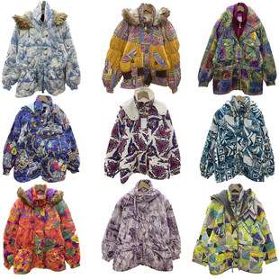 古着vintage户外中长防风防水保暖霹雳滑雪服冲锋衣夹克外套冬H2