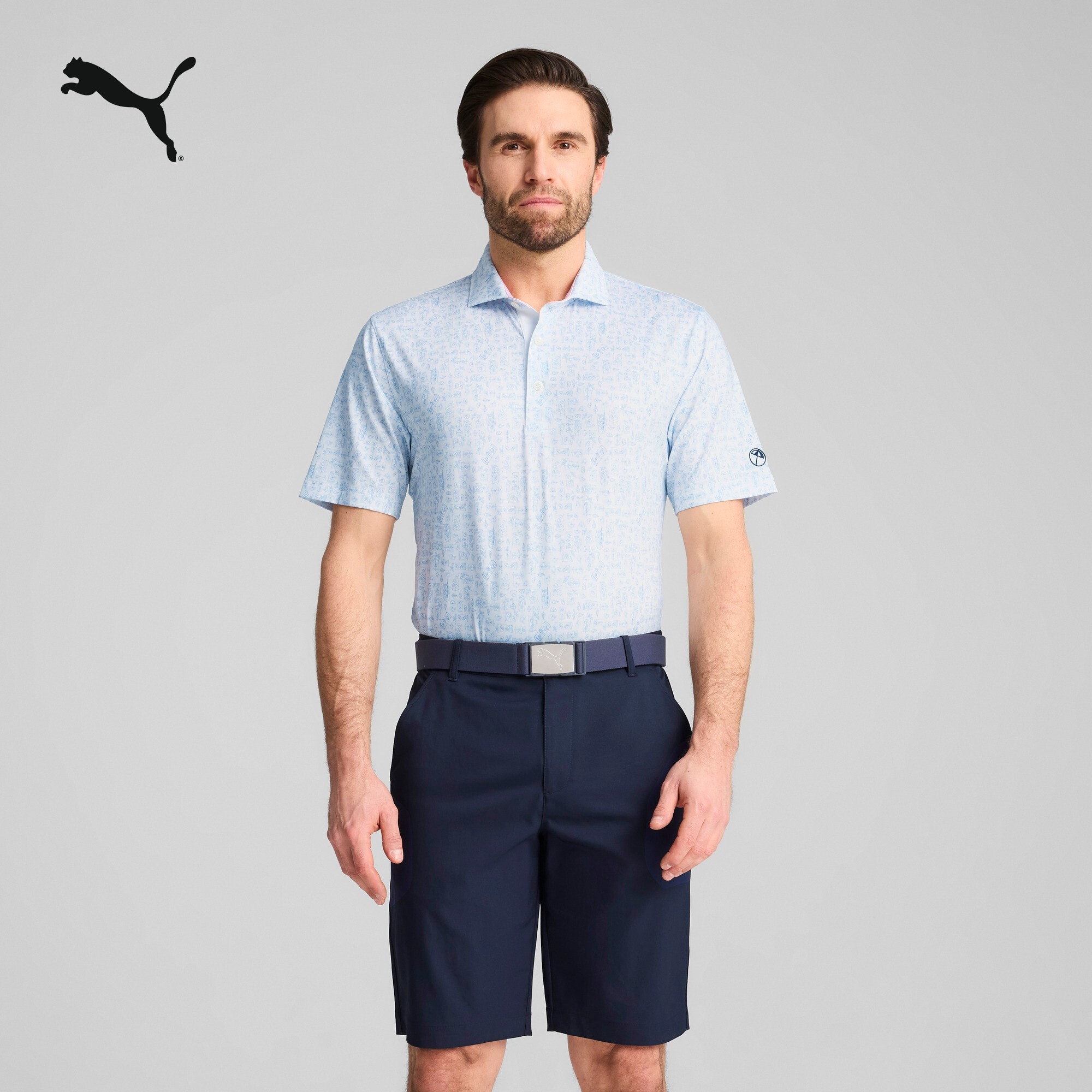 AP联名|高尔夫运动短袖T恤Polo衫男PUMA彪马商务风满印上衣629557,运动服/休闲服装,运动POLO衫,淘宝优惠券,粉丝福利购,淘宝优惠卷