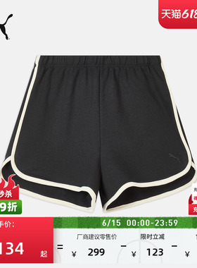 纯棉黑色跑步健身美式运动休闲短裤女PUMA彪马官方新款夏季692102