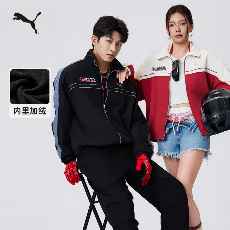 防风拒水加绒T7运动外套男女PUMA彪马假两件赛车红休闲夹克636082,运动服/休闲服装,运动茄克/外套,淘宝优惠券,粉丝福利购,淘宝优惠卷