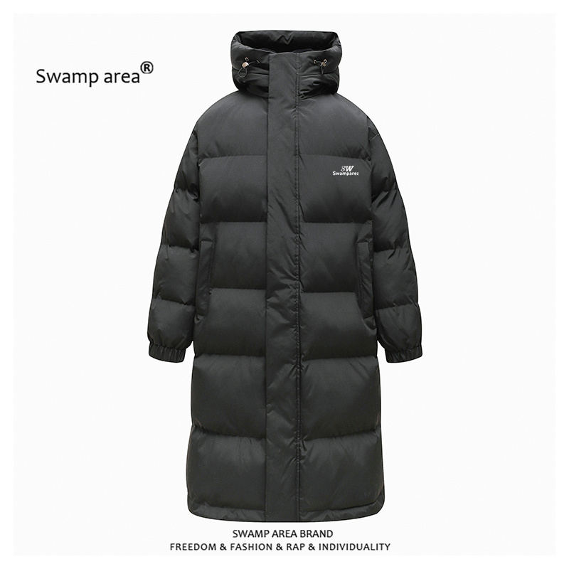 SWAMP AERA户外棉衣男加厚长袖御寒保暖中长款情侣款连帽棉服外套