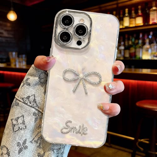 iPhone17大孔镜框镶钻手机壳