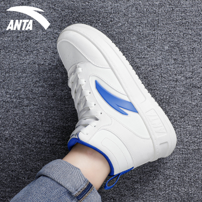 安踏高帮板鞋男鞋2025冬季新款官方旗舰正品学生厚底运动休闲鞋子