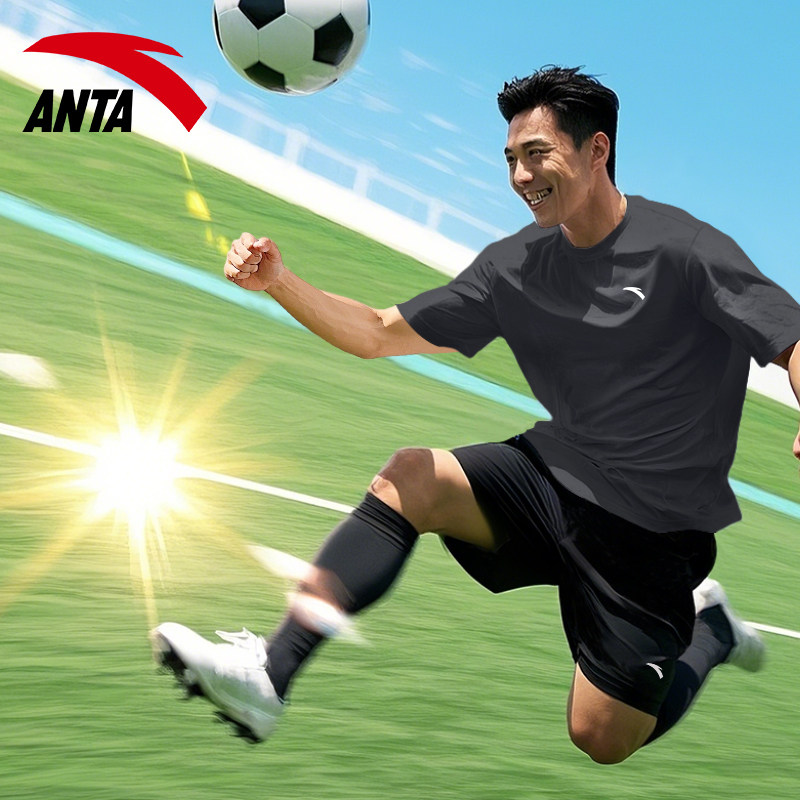 安踏运动套装男2025夏季新款透气宽松速干跑步健身房潮流短袖短裤