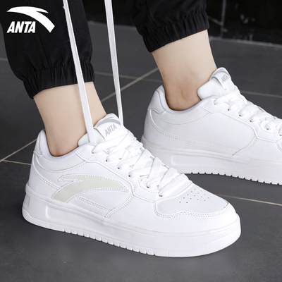 安踏男鞋轻松板鞋官方正品2025冬季新款透气百搭小白鞋白色运动鞋