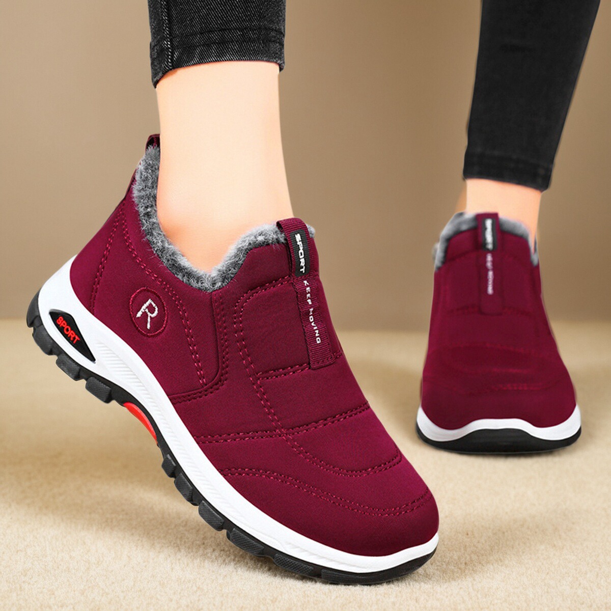 妈妈鞋老北京棉鞋女冬季加绒加厚保暖防滑男女同款鞋子安全老人鞋