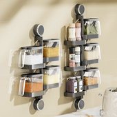 吸盘调料盒墙挂式 调料罐 厨房家用高颜值盐罐调料收纳盒2026年新款