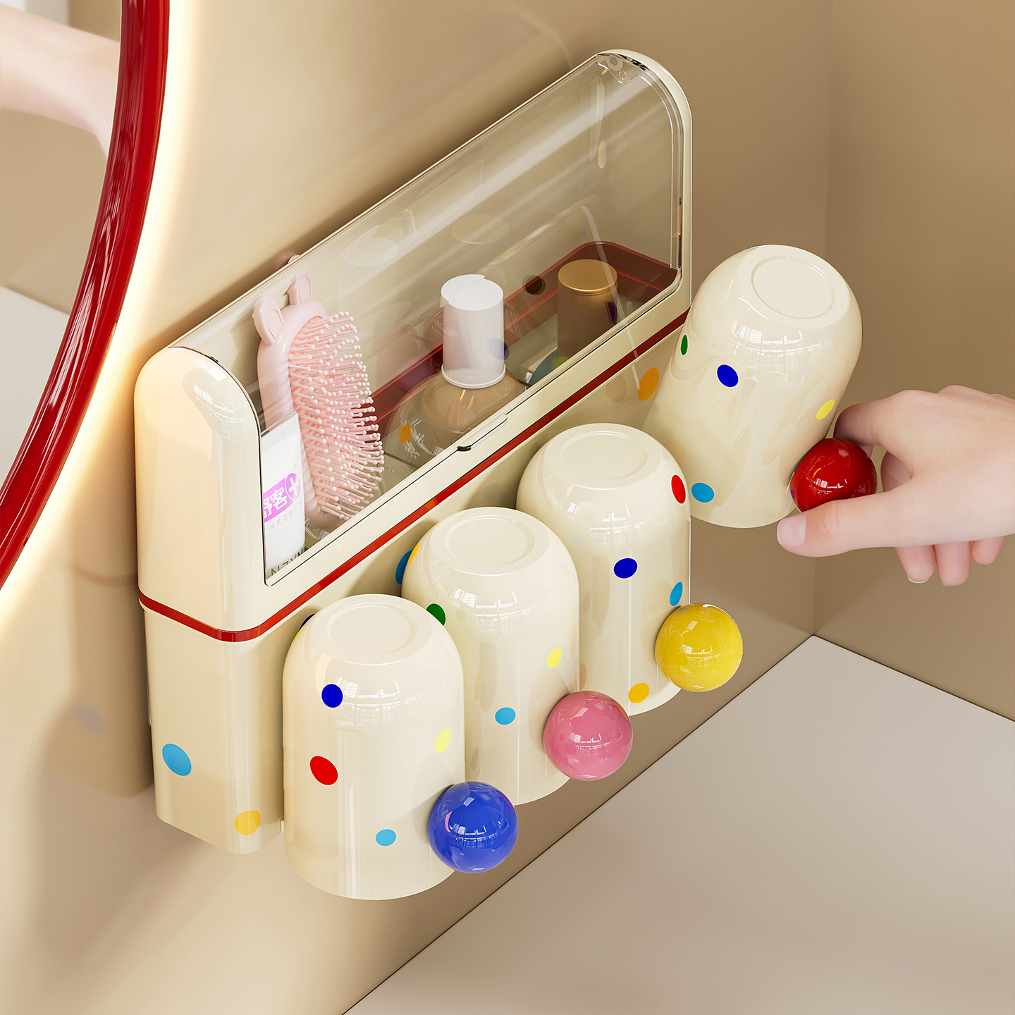 【2025新款】防尘牙刷置物架