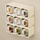 调料盒壁挂式 家用厨房高端密封盐味精调味品收纳盒调料罐组合套装