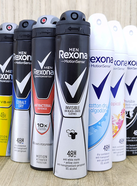 Rexona anti-perspirant舒耐止汗喷雾男女爽身香体止汗露200蕊娜