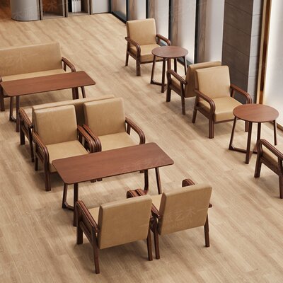 办公室洽谈接待沙发椅会客沙发咖啡厅奶茶店沙发桌椅组合清吧卡座