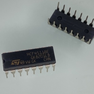 热卖锁存解码器驱动器HCF4511BE全新芯片DIP16+