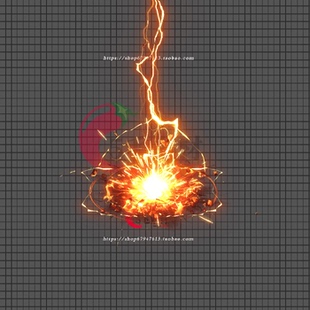 传奇攻击特效 技能特效 闪电破土大范围攻击特效 高清动态 GJ46