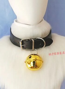 日系喜羊羊正太石狮离子动漫cos铃铛项圈choker项链漫展兽装项圈