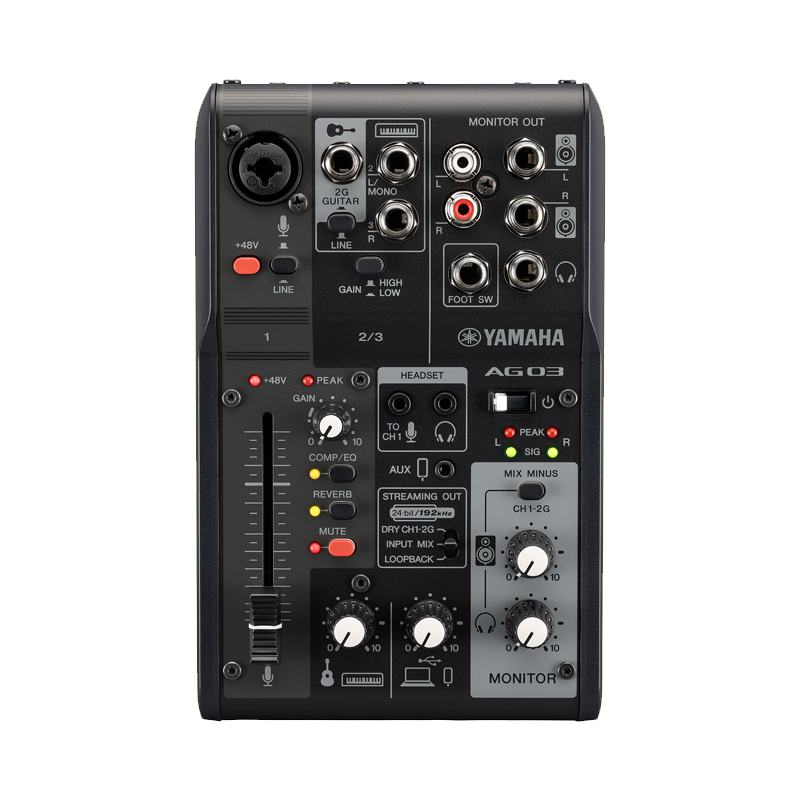 雅马哈AG03MK2直播声卡调音台