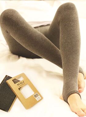 秋冬新款MRGJ6502打底裤女薄款外穿加绒高腰显瘦裤子女百搭踩脚