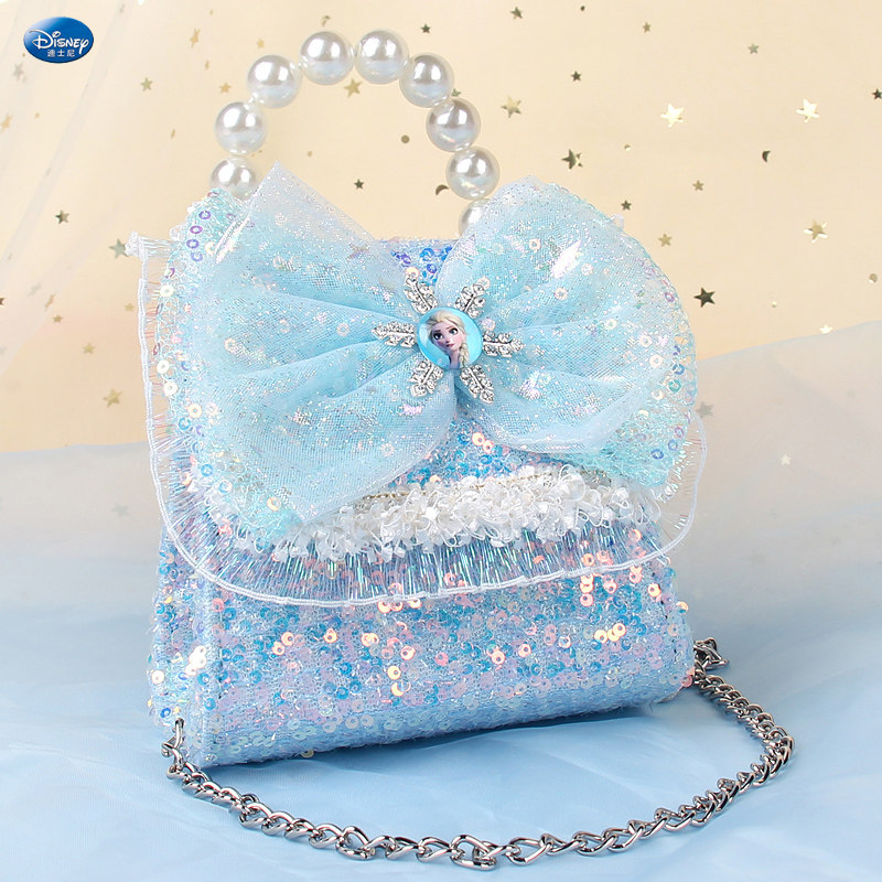 迪士尼爱莎公主儿童包包女可爱迷你斜挎包小孩宝宝冰雪手提包时尚