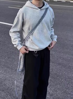 BBCN STORE美式休闲秋冬cleanfit连帽卫衣男女宽松纯色抓绒外套